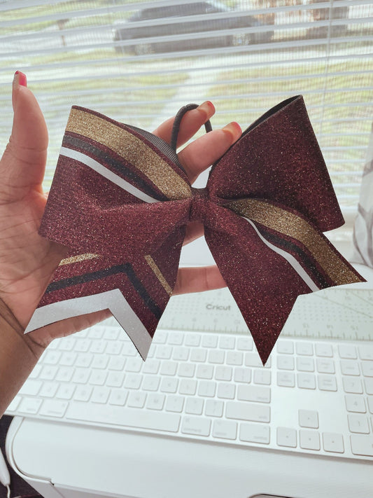 Victory Stripe Cheer Bow