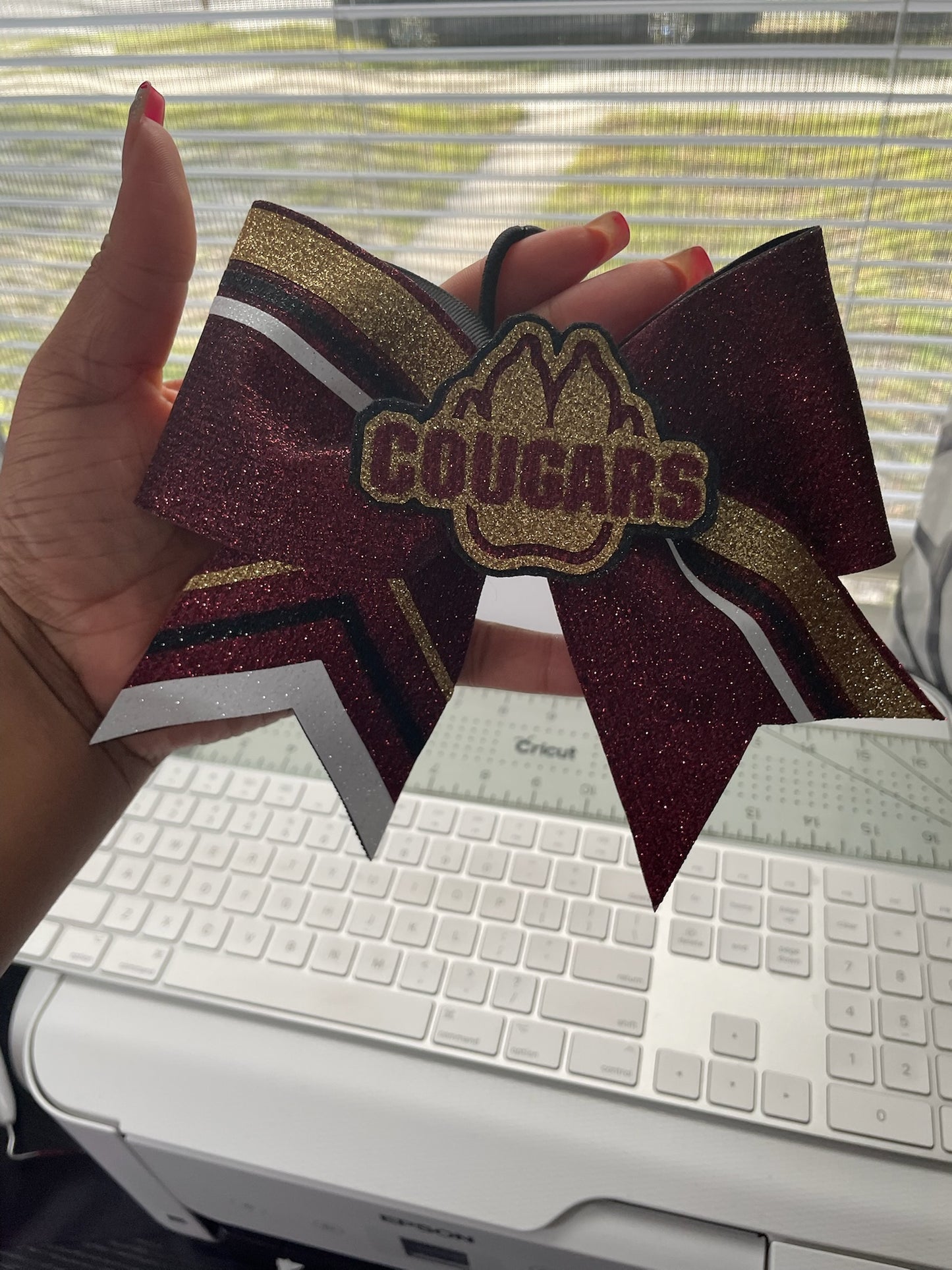Victory Stripe Cheer Bow