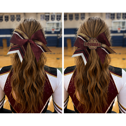Victory Stripe Cheer Bow