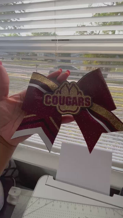 Victory Stripe Cheer Bow